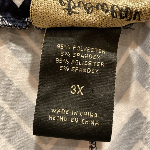 Metrowear Chevron Print Women’s Plus Size 3X Skirt Stud Accents Elastic Waist - Picture 4 of 9